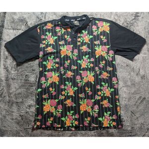 Pelle Pelle Short Sleeve 1/4 Button Up Graphic Print Shirt Men's Size Large